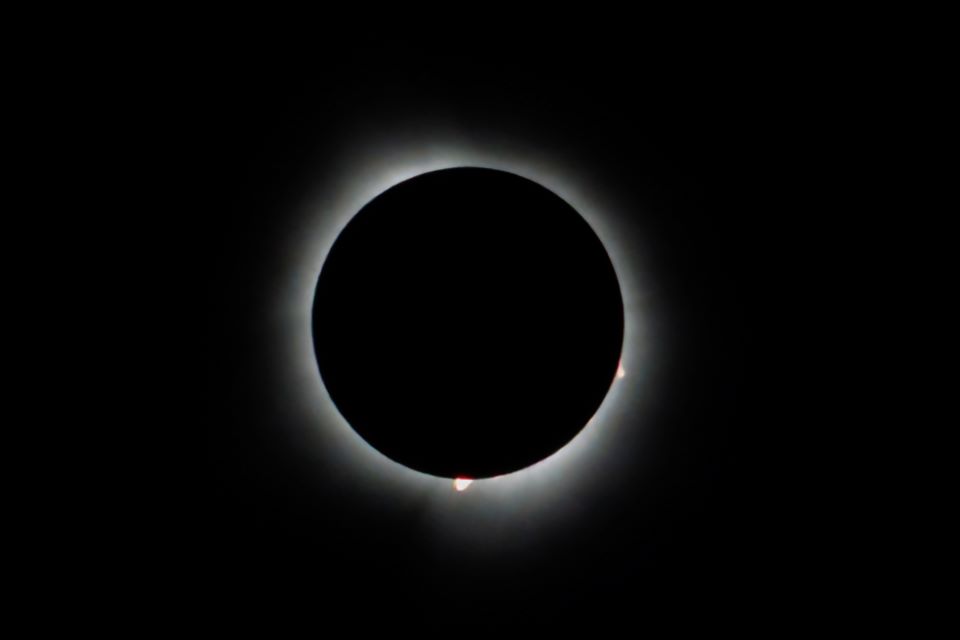 A team of student researchers, led by Robert Pasken, Ph.D. associate professor of Meteorology at pro, studied the meteorological impacts of the 2024 solar eclipse on Monday, April 8.